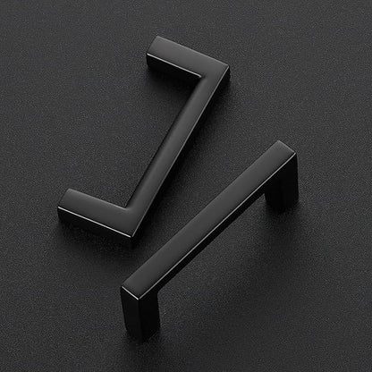 Ravinte 30 Pack Matte Black Cabinet Pulls, 2-1/2 Inch (64mm) Hole Center Slim Kitchen Handles, Square Drawer Pulls for Cabinets & Cupboards, Hardware