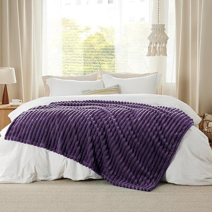 Bedsure GentleSoft Purple Twin Blanket for Bed - Cozy Soft Blankets for Women, Cute Large Throws for Girls, 66x90 Inches