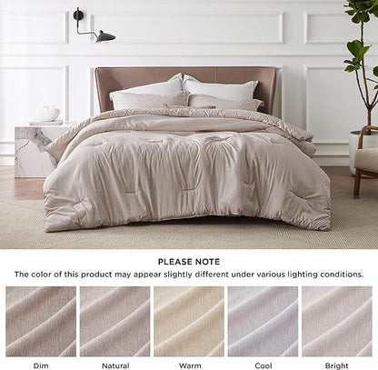 Bedsure King Size Comforter Set - Warm Taupe Soft Bedding for All Seasons, Cationic Dyed Bed Set, 3 Pieces, 1 King Size Comforter (104"x90") and 2 Pillow Shams (20"x36"+2")