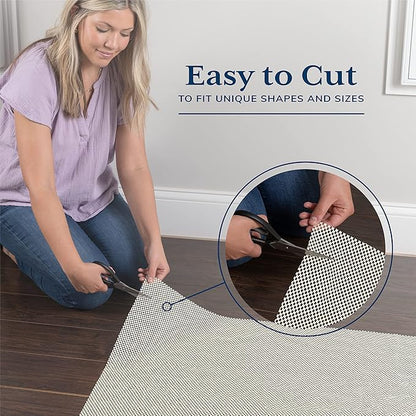Veken Rug Gripper Pad for Hardwood Floors, Non Slip 2x4 Ft Rug Pads for Area Rugs, Thick Rug Grippers for Tile Floors, Under Carpet Anti Skid Mat, Keep Your Rugs Safe and in Place