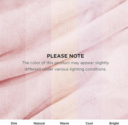 Bedsure GentleSoft Pink Fleece Throw Blanket for Couch - 300GSM Cozy Soft Blankets for Women, Cute Small Fleece Throws for Girls, Pink Home Decor Gifts, 50x60 Inches