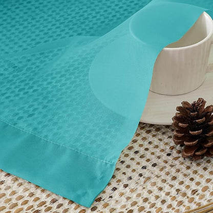 Aiyufeng Turquoise Sheer Curtains 84 Inches Long 2 Panels Set, Light Filtering Soft Airy Voile Rod Pocket Turquoise Sheer Window Drapes for Bedroom Living Room, Each 40Wx84L Inches