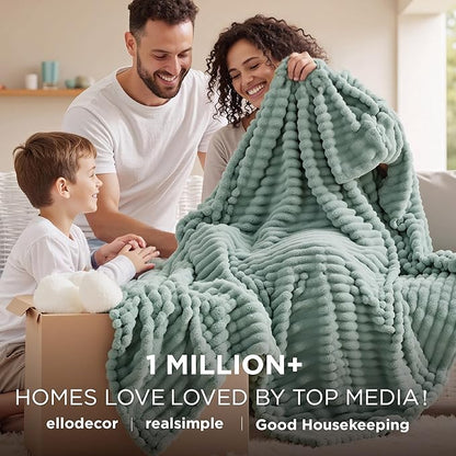 Bedsure GentleSoft Sage Green Fleece Blanket for Couch - Cozy Soft Blankets for Women, Cute Small Throws for Girls, 50x70 Inches