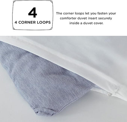 Bedsure Queen Comforter Set - Navy Blue Soft Bedding for All Seasons, Cationic Dyed Bed Set, 3 Pieces, 1 Queen Size Comforter (90"x90") and 2 Pillow Shams (20"x26"+2")