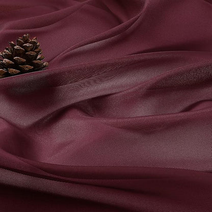 OVZME Burgundy Sheer Curtains 120 Inches Long 2 Panels Set, 59 Inch Extra Wide Soft Airy Lightweight Sheer Curtains for Living Room, Farmhouse Voile Filmy Rod Pocket Drapes, 59Wx120L Inches
