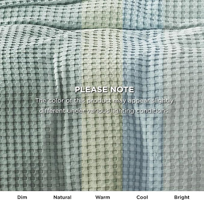 Bedsure Cooling Cotton Waffle King Size Blanket - Lightweight Breathable Blanket of Rayon Derived from Bamboo for Hot Sleepers, Luxury Throws for Bed, Couch and Sofa, Sage Green, 104x90 Inches