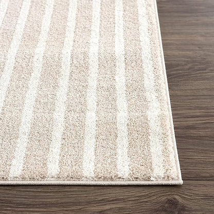 Abani Area Rug for Living Room -Nuevo 8' x 10' Beige Arch Pattern Area Rug, Soft and Durable Living Room Rug, Stain and Fade Resistant, Chic Modern Design, Pet & Kid Friendly
