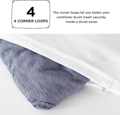 Bedsure Full Comforter Set - Denim Grey Soft Bedding for All Seasons, Cationic Dyed Bed Set, 3 Pieces, 1 Full Size Comforter (82"x86") and 2 Pillow Shams (20"x26"+2")