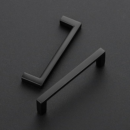 Ravinte 25 Pack Matte Black Cabinet Pulls, 3-3/4 Inch (96mm) Hole Center Slim Kitchen Handles, Square Drawer Pulls for Cabinets & Cupboards, Hardware