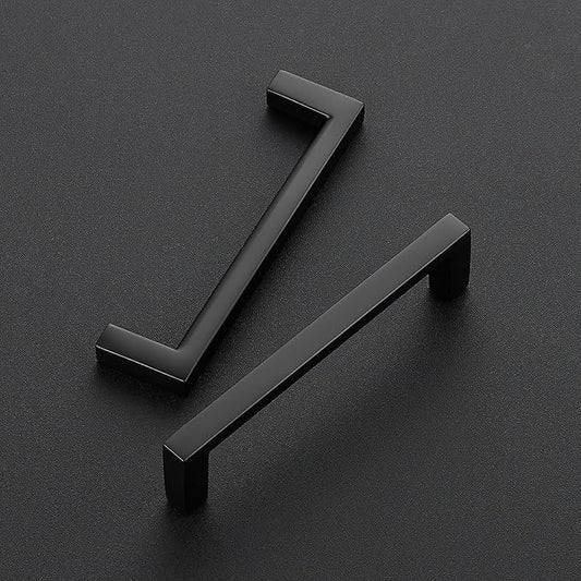 Ravinte 30 Pack Matte Black Cabinet Pulls, 3-3/4 Inch (96mm) Hole Center Slim Kitchen Handles, Square Drawer Pulls for Cabinets & Cupboards, Hardware