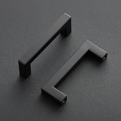 Ravinte 3 Pack 3-1/2 Inch Kitchen Square Cabinet Handles Matte Black Cabinet Pulls Black Drawer Pulls Kitchen Cabinet Hardware Kitchen Handles