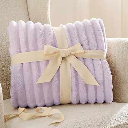 Bedsure GentleSoft Lavender Fog Full Blanket for Bed - Cozy Soft Blankets for Women, Cute Large Throws for Girls, 84x90 Inches
