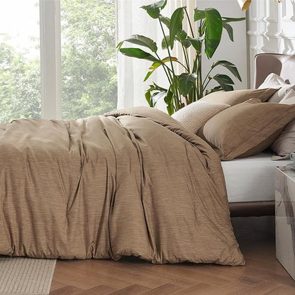 Bedsure Twin/Twin XL Comforter Set - Brown Soft Bedding for All Seasons, Cationic Dyed Bed Set, 2 Pieces, 1 Twin Size Comforter (68"x88") and 1 Pillow Sham (20"x26"+2")