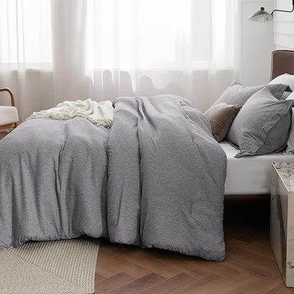 Bedsure Super King Comforter Set - Dark Grey Soft Bedding for All Seasons, Cationic Dyed Bed Set, 3 Pieces, 1 Super King Size Comforter (120"x120") and 2 Pillow Shams (20"x36"+2")
