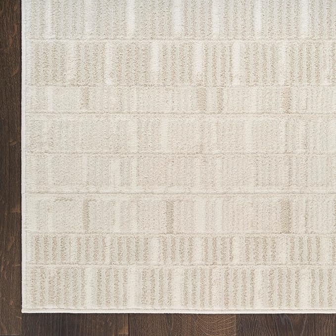 Nourison Nordic Ivory 5' x 7' Scandinavian Area Rug - Easy Clean, Non Shedding, Bed Room, Living Room, Dining Room, Kitchen (5' x 7')