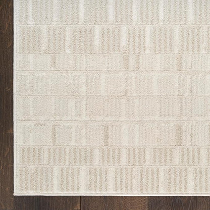 Nourison Nordic Ivory 5' x 7' Scandinavian Area Rug - Easy Clean, Non Shedding, Bed Room, Living Room, Dining Room, Kitchen (5' x 7')