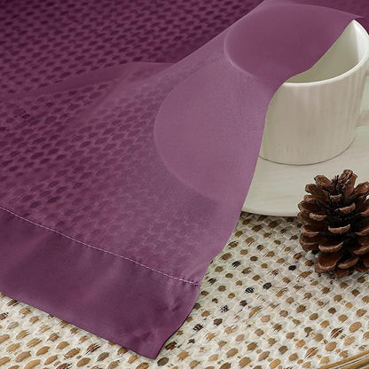 Aiyufeng Plum Purple Sheer Curtains 84 Inches Long 2 Panels, Solid Voile Top Dual Rod Pockets Stylish Breathable Drapes Window Treatment for Kid's Room/Bedroom/Living Room, 40W x 84L inches