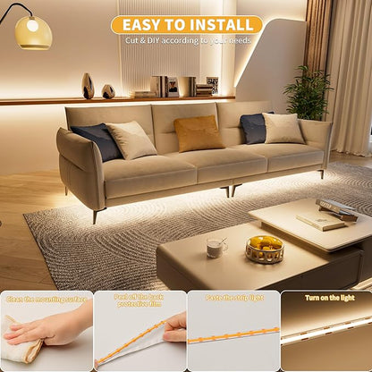 PAUTIX 5V USB COB LED Strip Light 6.56ft/2m 640LEDs Dimmable 4000K Natural White CRI90+ with RF Remote,1200lm,Flexible Tape Light for Under Cabinet,Bedroom,TV Backlight,Kitchen,Home DIY Lighting