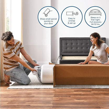 Cool Gel Twin XL Mattress 6 Inch Memory Foam Medium Firm, Gel Memory Foam Mattress Twin XL Cooling, Made in the USA, 6" Depth with Pressure Relief, CertiPUR-US Certified Fiberglass Free, Bed