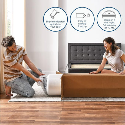 Cool Gel Chill 14 Inch Medium Firm Memory Foam Mattress Full Size, with 2 Bonus Cool Gel Memory Foam Bed Pillows, 14" with Pressure Relief, CertiPUR-US Certified, Cooling Full Mattress in a Box
