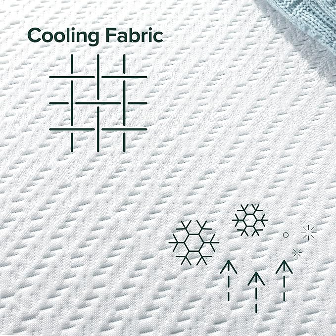 ZINUS 3 Inch Ultra Cooling Gel Memory Foam Mattress Topper with Cooling Cover, CertiPUR-US Certified, Queen, White