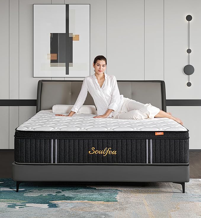 Full Size Mattress,10 Inch Hybrid Full Mattress in a Box with Memory Foam & Individual Pocket Spring for Edge Support,Pressure Relief,Medium Firm,CertiPUR-US.