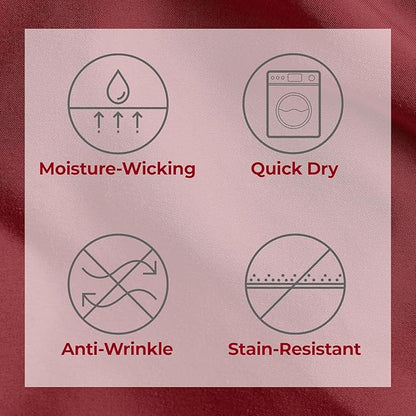 Mellanni Split King Sheets Set - 5 PC Iconic Collection Bedding - Hotel Luxury, Extra Soft, Cooling Bed Sheets - Wrinkle, Fade, Stain Resistant (Split King, Brick Red)