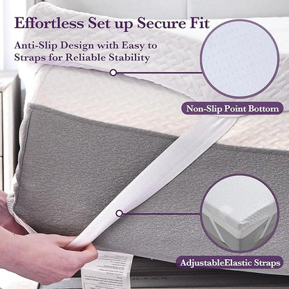 SINWEEK 3 Inch Gel Memory Foam Mattress Topper with Cooling Cover Ventilated Soft Mattress Pad, Bed Topper, CertiPUR-US Certified, King Size