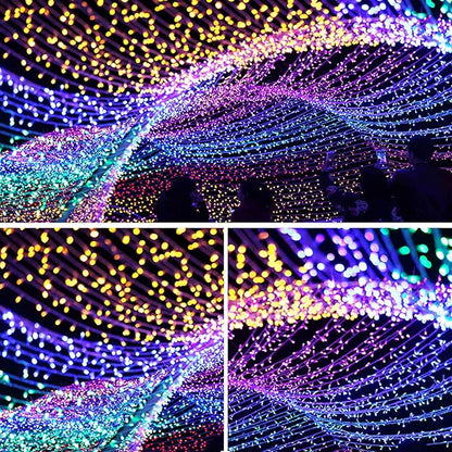 Battery Operated String Lights with Remote Timer - Waterproof, 8 Modes, Indoor/Outdoor Decorations (Blue, 16.4ft)