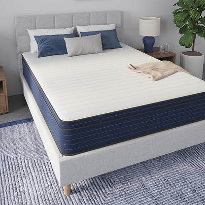 NapQueen King Size, 10 Inch New Victoria Hybrid Cooling Gel Infused Pocket Spring and Memory Foam Mattress, Bed in a Box, CertiPUR-US Certified