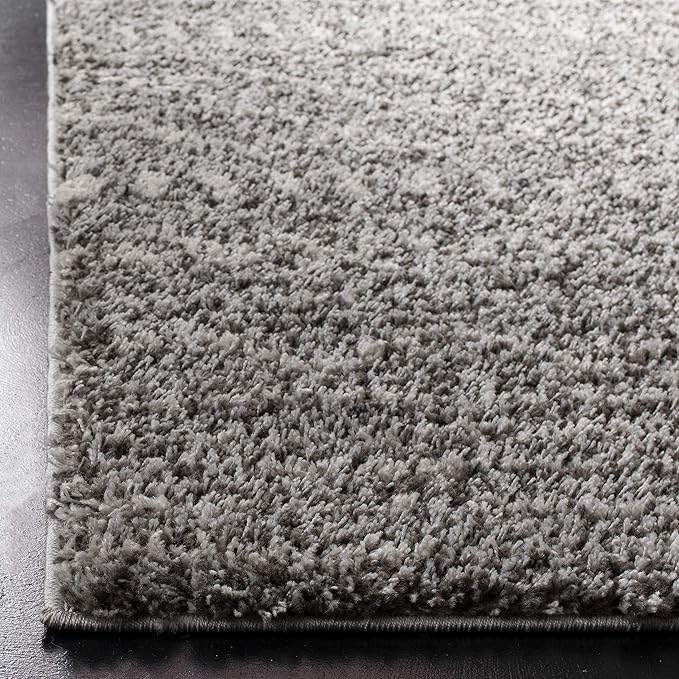 SAFAVIEH Arizona Shag Collection Area Rug - 8' Square, Brown & Ivory, Moroccan Design, Non-Shedding & Easy Care, 1.6-inch Thick Ideal for High Traffic Areas in Living Room, Bedroom (ASG741B)