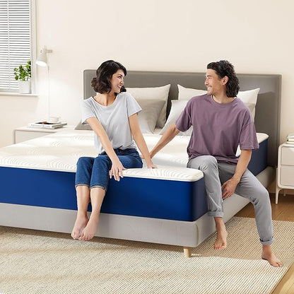 Swbvs Firm Double Mattress, 12 Inch Cooling Memory Foam Full Size Mattress with Removable Zippered Cover for Easy Cleaning, Pressure Relief & Firm Support