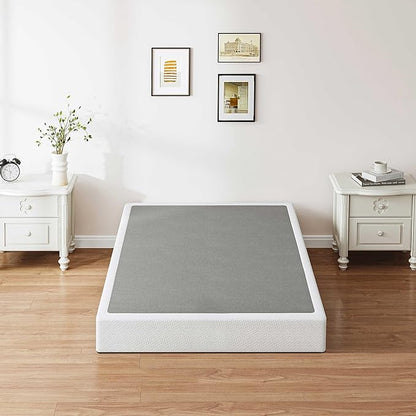 ZIYOO Twin Box Spring and Cover 9 Inch High Profile Metal Boxspring, Easy Assembly,Mattress Foundation/Heavy Duty Metal Steel Structure/Quiet Noise-Free