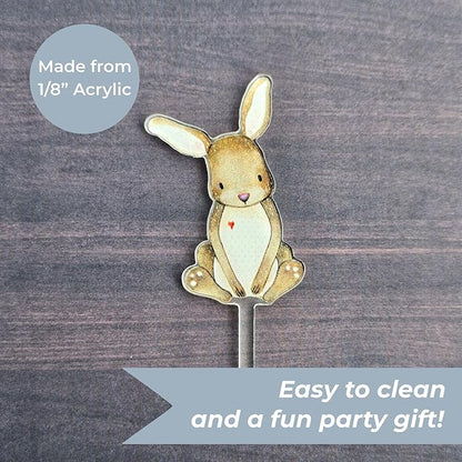 Forest Critters Painted Wooden Animal Cutout Shapes (Cupcake Topper (Set of 1))