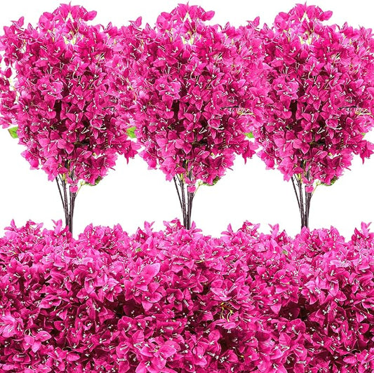 30 Pack Artificial Bougainvillea Floral 38" Silk Long Stem Bougainvillea Plants Hanging Table Centerpiece for Home Wedding Indoor Outdoor Decorations (Rose Purple)