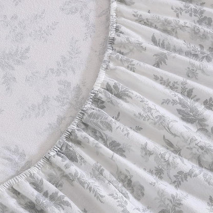 Laura Ashley - Flannel Sheets Twin Size, Anti-Pilling & Wrinkle Resistant Cotton, Touchably Soft for All-Season Comfort - Bed Sheets with Matching Pillowcase & Fitted Sheet (Vanessa Grey)