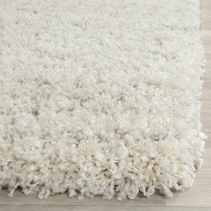 SAFAVIEH Arizona Shag Collection Runner Rug - 2'3" x 10', Ivory & Beige, Moroccan Design, Non-Shedding & Easy Care, 1.6-inch Thick Ideal for High Traffic Areas in Living Room, Bedroom (ASG741A)