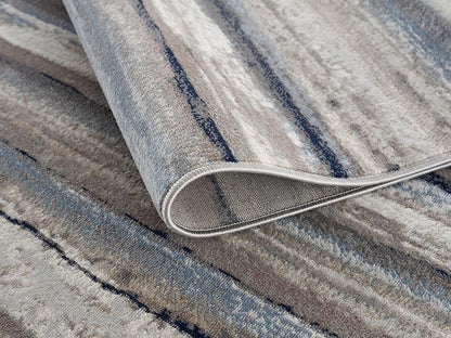 RUG BRANCH Havana 2' x 8' (2'3" X 8') Scandinavian Indoor Runner Rug, Contemporary, Blue Brown - Entryway, Hallway, Bathroom, and Kitchen
