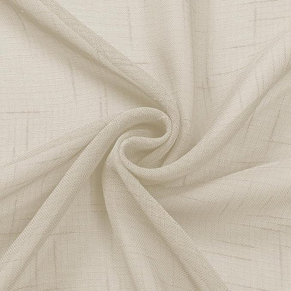 Aiyufeng Kirei Natural Extra Long Linen Sheer Curtains 96 inches Long, Light Filtering Semi Sheers Curtains/Farmhouse Window Treatments Panels/Drapes, Privacy Assured, 2 Panels