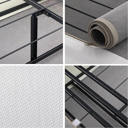 ZINUS No Assembly Metal Box Spring 9 Inch White Mattress Foundation, Sturdy Metal Structure, Twin