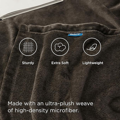 Bedsure GentleSoft Brown Fleece Blankets King Size - Bed Blanket Soft Lightweight Plush Cozy Fuzzy Luxury Microfiber, 108x90 inches