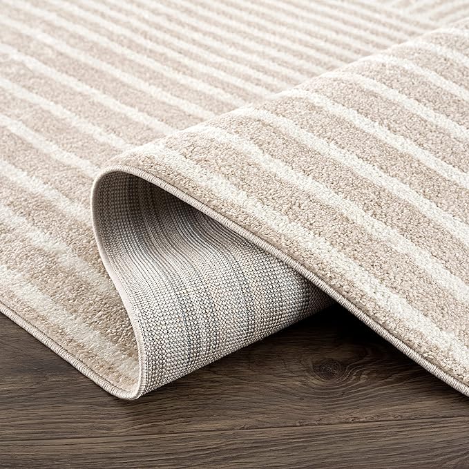 Abani Area Rug for Living Room -Nuevo 2' x 3' Beige Arch Pattern Area Rug, Soft and Durable Living Room Rug, Stain and Fade Resistant, Chic Modern Design, Pet & Kid Friendly
