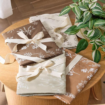 Bedsure Full Comforter Set - Brown Bed Set, 3 Pieces Cute Floral Bedding, 1 Soft Reversible Botanical Flowers Comforter and 2 Pillow Shams