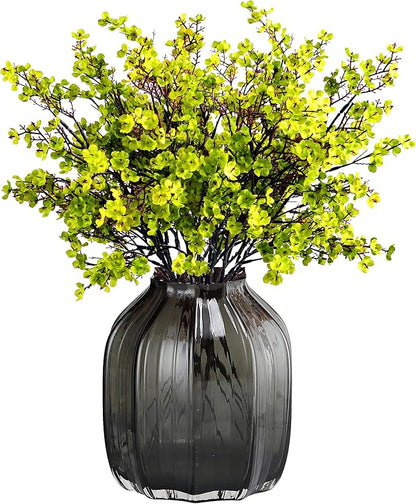 JAKY-Global Babys Breath Fabric Cloth Artificial Flowers 6 Bundle European Fake Silk Plants Decor Wedding Party Decoration Bouquets Real Touch DIY Home Garden (Grass Green)