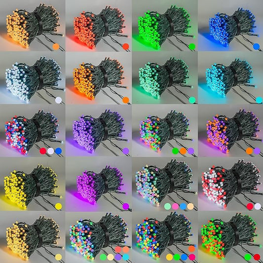 Dazzle Bright Smart Color Changing Christmas Lights, 66FT 200 LED RGB String Lights with Remote & App Controlled, Halloween Decorations for Indoor Outdoor Holiday Xmas Tree Party Decor