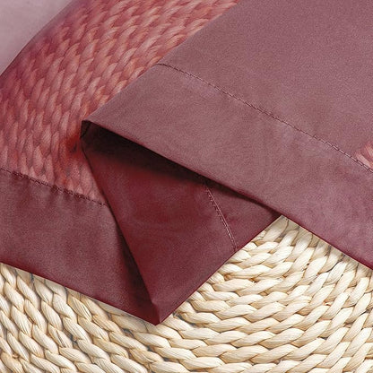 OWENIE Burgundy Red Sheer Curtains 72 Inches Long 2 Panels Set, Transparent Voile Sheer Curtain Rod Pocket Gauze Drapes for Living Room Bedroom Window Sliding Glass Door Treatment, Each 42 x 72 Inch