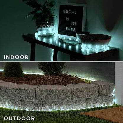 UltraPro LED Rope Lights, 16ft Classic Clear Rope, Cool White Light 5000K, Indoor/Outdoor, Flexible, Linkable, Durable, Rope Lights Outdoor, 54842