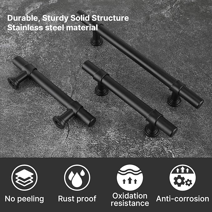 goldenwarm 15 Pack Black Cabinet Pulls 5 Inch Black Cabinet Handles Dresser Drawer Handles Kitchen Dawer Pulls and Knobs Modern Kitchen Hardware