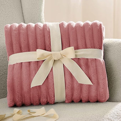 Bedsure GentleSoft Dusty Pink California King Size Blanket for Bed - Cozy Soft Blankets for Women, Cute Small Fleece Throws for Girls, Birthday Gifts for Women, 102x96 Inches