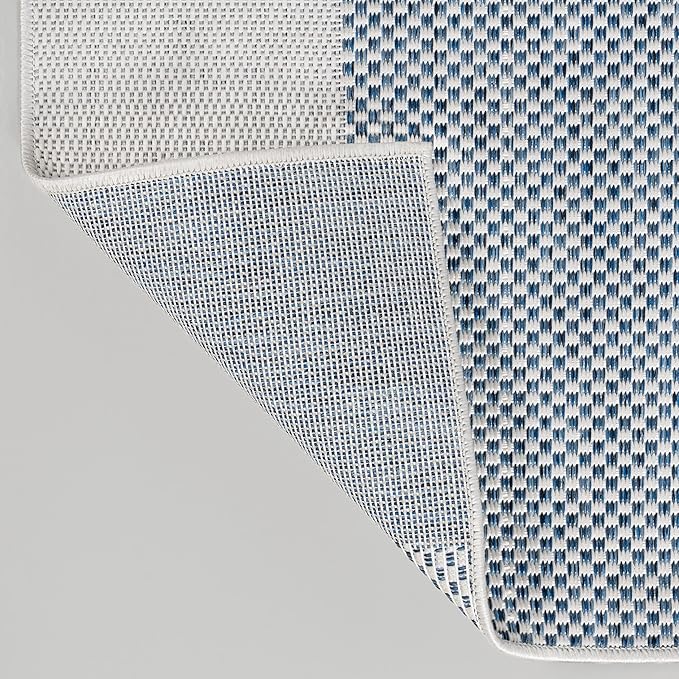 JONATHAN Y Geometric Organic Shapes Indoor Outdoor Area Rug 3X5 Cream/Navy, Zia Modern for Backyard, Patio, Porch, Easy-Cleaning, High Traffic, Pet-Friendly, Non-Shedding (TSN306B-3)